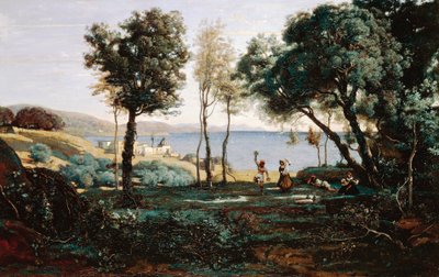 Ansicht bei Neapel von Jean Baptiste Camille Corot