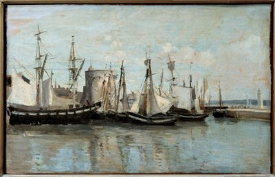Udsigt over La Rochelle, indsejling til kloakhavnen i 1851. Maleri af Camille Corot (1796-1875) af Jean Baptiste Camille Corot