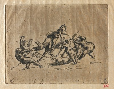 Bacchanal med børn og æsel af Jean Baptiste Carpeaux