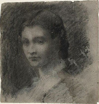 Buste af en ung kvinde (recto); siddende kvindefigur (verso) af Jean Baptiste Carpeaux