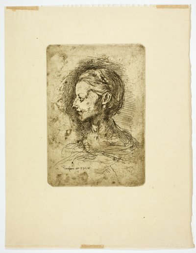kvindeligt hoved af Jean Baptiste Carpeaux