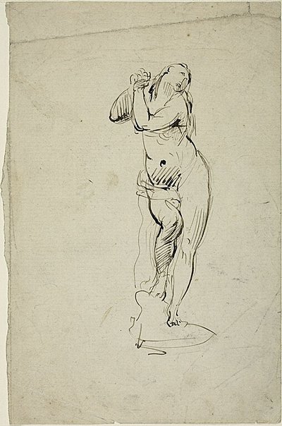 Stående kvinde med knyttede hænder af Jean Baptiste Carpeaux
