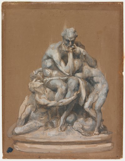 Studie til skulpturen Ugolino og hans børn af Jean Baptiste Carpeaux