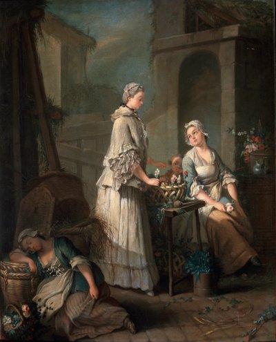En blomsterpige, c1795-c1799. af Jean Baptiste Charpentier the Elder