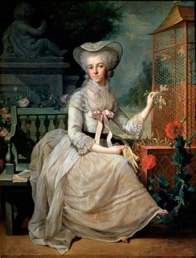 Ung dame i et bur, 1784 af Jean Baptiste Charpentier the Elder