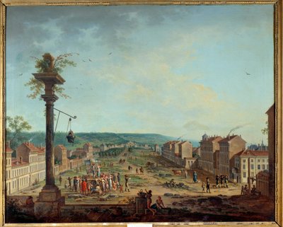 Greves plads i Nancy. Maleri af Jean Baptiste Claudot (1733-1805) af Jean Baptiste Claudot