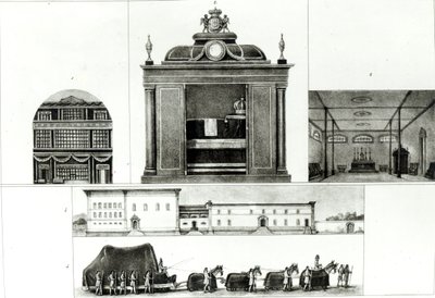Leopolds gravoptog og monument for kejser Leopold, fra "Voyage Pittoresque et Historique au Bresil", af Jean Baptiste Debret