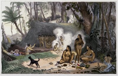 Indianere i Brasilien af Jean Baptiste Debret