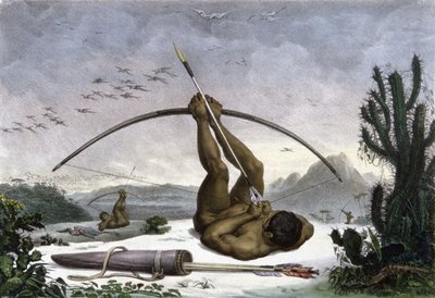 Indianere, der trækker buen af Jean Baptiste Debret