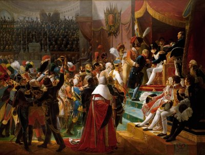 Første uddeling af æreslegionens dekorationer i Invalides-kirken, 14. juli 1804 af Jean Baptiste Debret