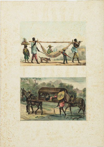 Vend tilbage til en chakraejers by, 1835. af Jean Baptiste Debret