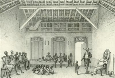 Shop for salg af slaver, 1835. af Jean Baptiste Debret