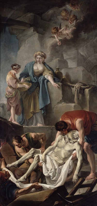 The Entombation of St. Andrew, 1760 af Jean Baptiste Deshays de Colleville