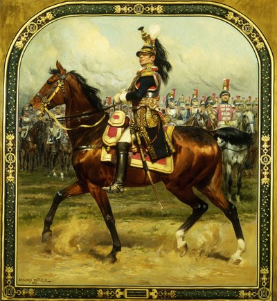 General d"Hautpoul til hest, 1912 af Jean Baptiste Edouard Detaille