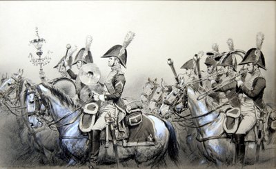 Napoleonskrigene, Band of the 4th Dragons af Jean Baptiste Edouard Detaille
