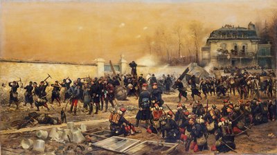 Champignys forsvar, 1879. af Jean Baptiste Edouard Detaille