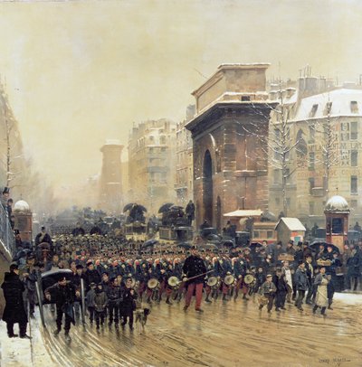 Det forbipasserende regiment, 1875 af Jean Baptiste Edouard Detaille
