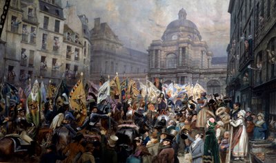 overgivet til trofæernes senat efter slaget ved ulm og austerlitz (1. januar af Jean Baptiste Edouard Detaille