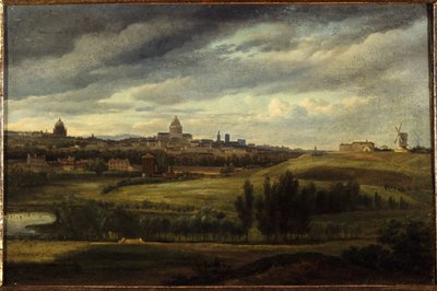 Udsigt over Paris, taget fra Gentillys højder, i 1815 (maleri) af Jean Baptiste Gabriel Langlace