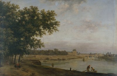 Tuileries ja Pont Royal af Jean Baptiste Genillion