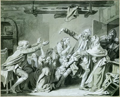 En far forbander sin utaknemmelige søn af Jean Baptiste Greuze