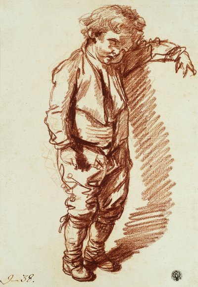 En lille dreng stående, af Jean Baptiste Greuze