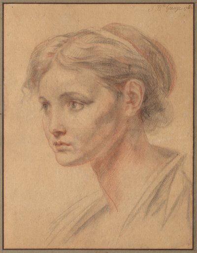 Hovedet af en pige af Jean Baptiste Greuze