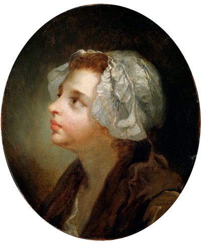Head of a Girl, 1700-tallet af Jean Baptiste Greuze
