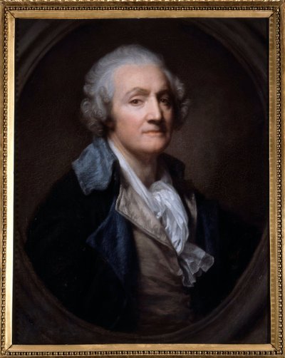 Selvportrætmaleri af Jean Baptiste Greuze (1725-1805) 1700-tallet søn. 0,73x0,59 m af Jean Baptiste Greuze