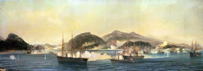Det andet slag ved Shimonoseki, 5. september 1864, 1868 af Jean Baptiste Henri Durand-Brager