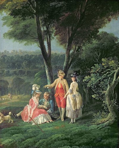 En gåtur i parken af Jean Baptiste Hilair