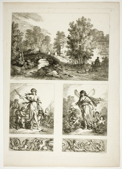 Plade 22 af 38 fra Oeuvres de J. B. Huet af Jean Baptiste Huet