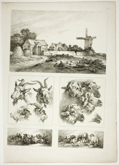 Plade 28 af 38 fra Oeuvres de J. B. Huet af Jean Baptiste Huet