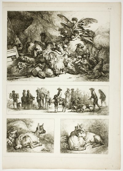 Plade 33 af 38 fra Oeuvres de J. B. Huet af Jean Baptiste Huet