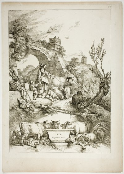 Plade 36 af 38 fra Oeuvres de J. B. Huet af Jean Baptiste Huet