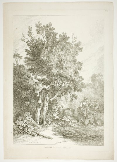 Plade fem af 38 fra Oeuvres de J. B. Huet af Jean Baptiste Huet