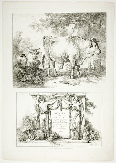 Tallerken 1 af 38 fra Oeuvres de J. B. Huet af Jean Baptiste Huet