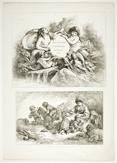Plade syv af 38, fra Oeuvres de J. B. Huet af Jean Baptiste Huet