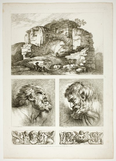 Tavle ti af 38 fra Oeuvres de J. B. Huet af Jean Baptiste Huet