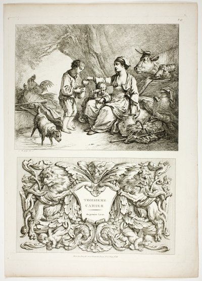 Plade tretten af ​​38 fra oeuvres J. B. af Jean Baptiste Huet