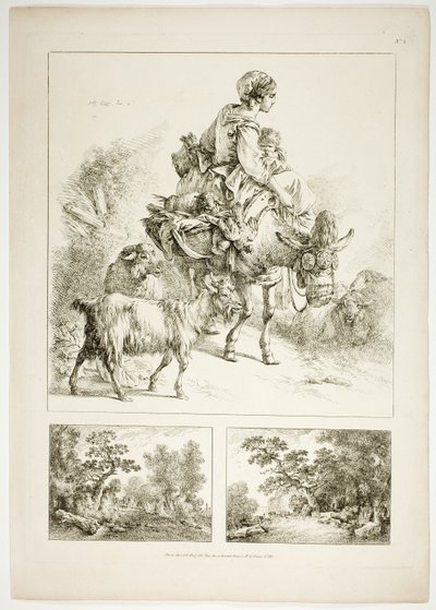 Plade to af 38 fra Oeuvres de J. B. Huet af Jean Baptiste Huet