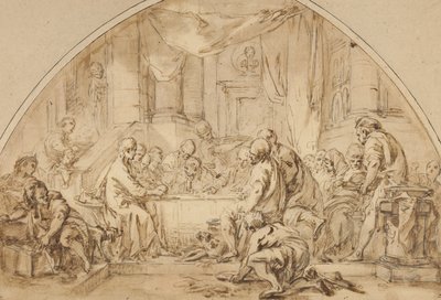 Studie til den sidste nadver, ca. 1792 af Jean Baptiste Huet