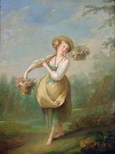 Blomsterpigen af Jean Baptiste Huet
