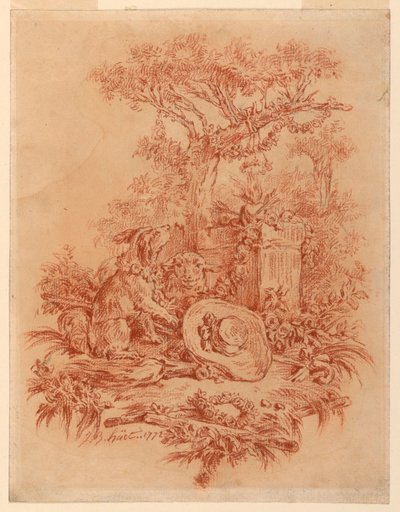 Tegning, Pastorale, 1772 af Jean Baptiste Huet