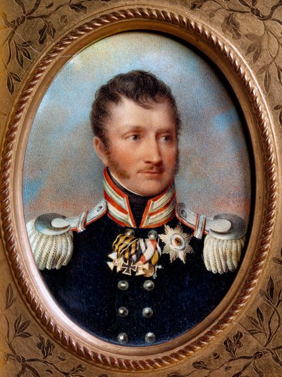 Frederik Vilhelm III af Preussen - "" Portræt af Frederik Vilhelm III af Preussen (1770-1840) Konge af Preussen"" Maleri af Johannes Døberen Isabey (1767-1855) 1800-tallet af Jean Baptiste Isabey