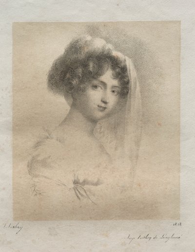 Fru Horace Vernet, 1818. af Jean Baptiste Isabey