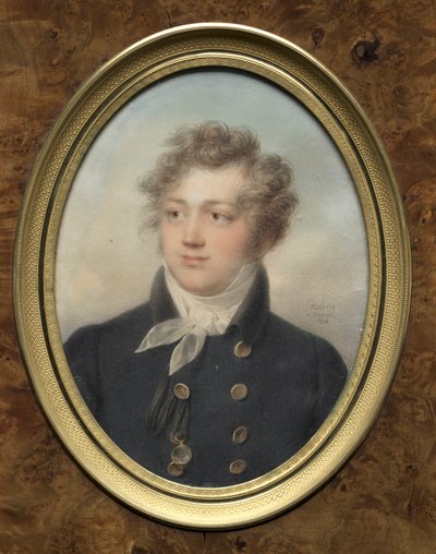 Portræt af en mand, muligvis Alexander I, kejser af Rusland, 1814. af Jean Baptiste Isabey