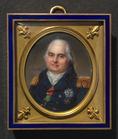 Portræt af Ludvig XVIII, ca. 1822. af Jean Baptiste Jacques Augustin
