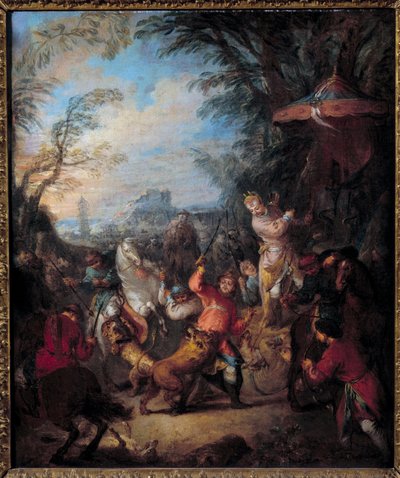 Chinese Hunting Painting by Jean Baptiste Paterdani af Jean Baptiste Joseph Pater