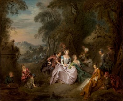 Hvil i en park af Jean Baptiste Joseph Pater